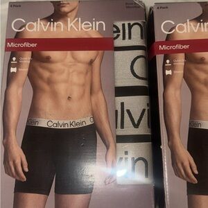 Set of 2 Calvin Klein Black Microfiber Boxer Briefs 4-Pack never opened